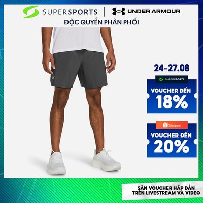 Quần Ngắn Nam Under Armour Launch 7'' 2-In-1 - Xám  - 1382641-025