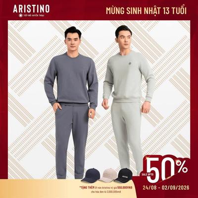 Bộ đồ thu đông Nam Áo và Quần Jogger ARISTINO Form Regular ALH015BZ/ALH004BS0
