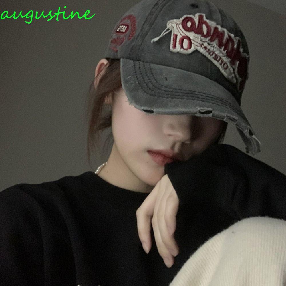 Mũ bóng chày cổ điển AUGUSTINE, Mũ bông chống nắng Orlando Letter Hat, Mũ Snapback thêu cổ điển đa n