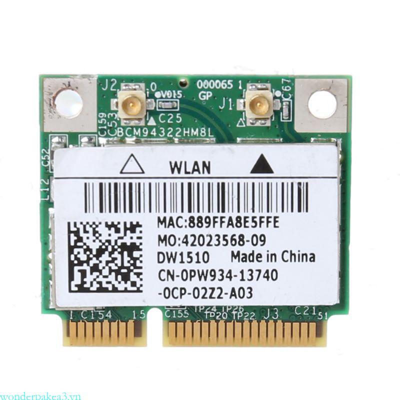 Wonderpakea3 BCM94322HM8L DW1515 Nửa Mini PCIe PCI-express Thẻ WLAN WIFI cho Dell