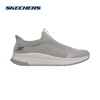 Giày Thể Thao Nam Skechers Slip-Ins BOBS Sport Squad 4 Single Step Thường Ngày - 118415-GRY Memory Foam