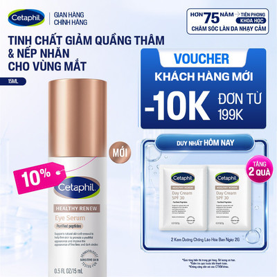 Serum tinh chất chống lão hóa vùng da quanh mắt, dịu lành cho da nhạy cảm CETAPHIL HEALTHY RENEW EYE SERUM 15ML