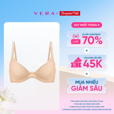 Áo ngực cup 3/4 Misaki nylon phối ren mút vừa - M1097