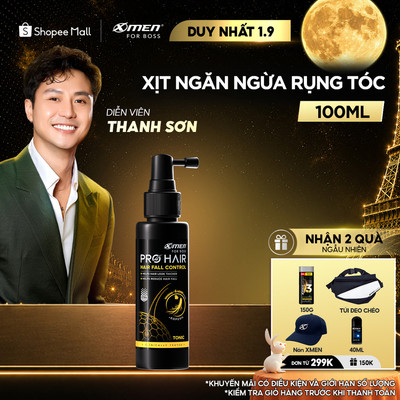 [MỚI] Xịt Ngăn Ngừa Rụng Tóc Xmen for Boss Pro Hair 100ml-Chiết Xuất Nhân Sâm- Kích Thích Mọc Tóc-Giúp Tóc Trông Dày Hơn