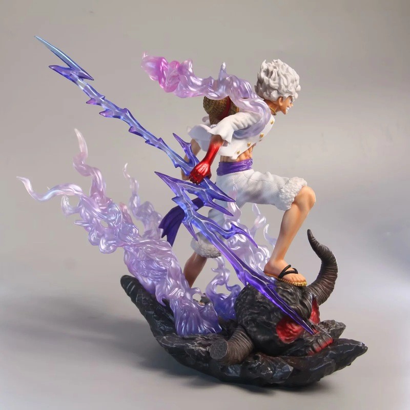 Mô hình tượng One Piece GK Bull-Headed Gear 5 Nika Luffy Trận chiến Đảo Ma, mô hình cảnh kèm hộp.