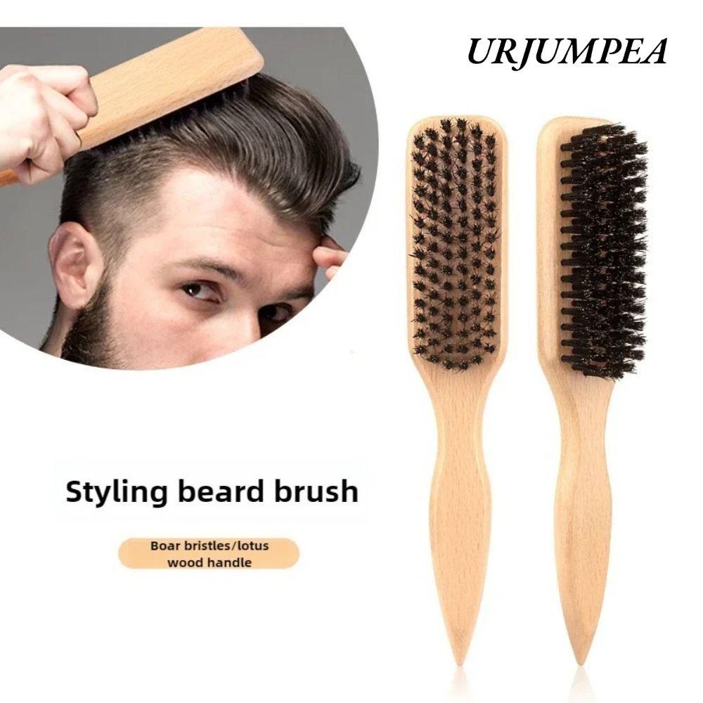 URJUMPEA Slick Back Hair Brush, Chức năng trêu chọc mượt mà Bàn chải tóc lông Boar, Thiết kế lưng Fl