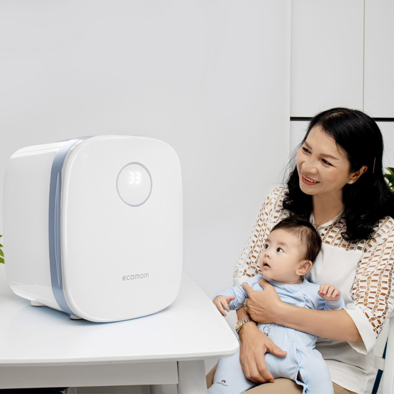 🌟 Máy tiệt trùng sấy khô khử mùi bằng tia UV Ecomom 202 Pro Advanced khoang rộng, tự tiệt trùng 2h/l