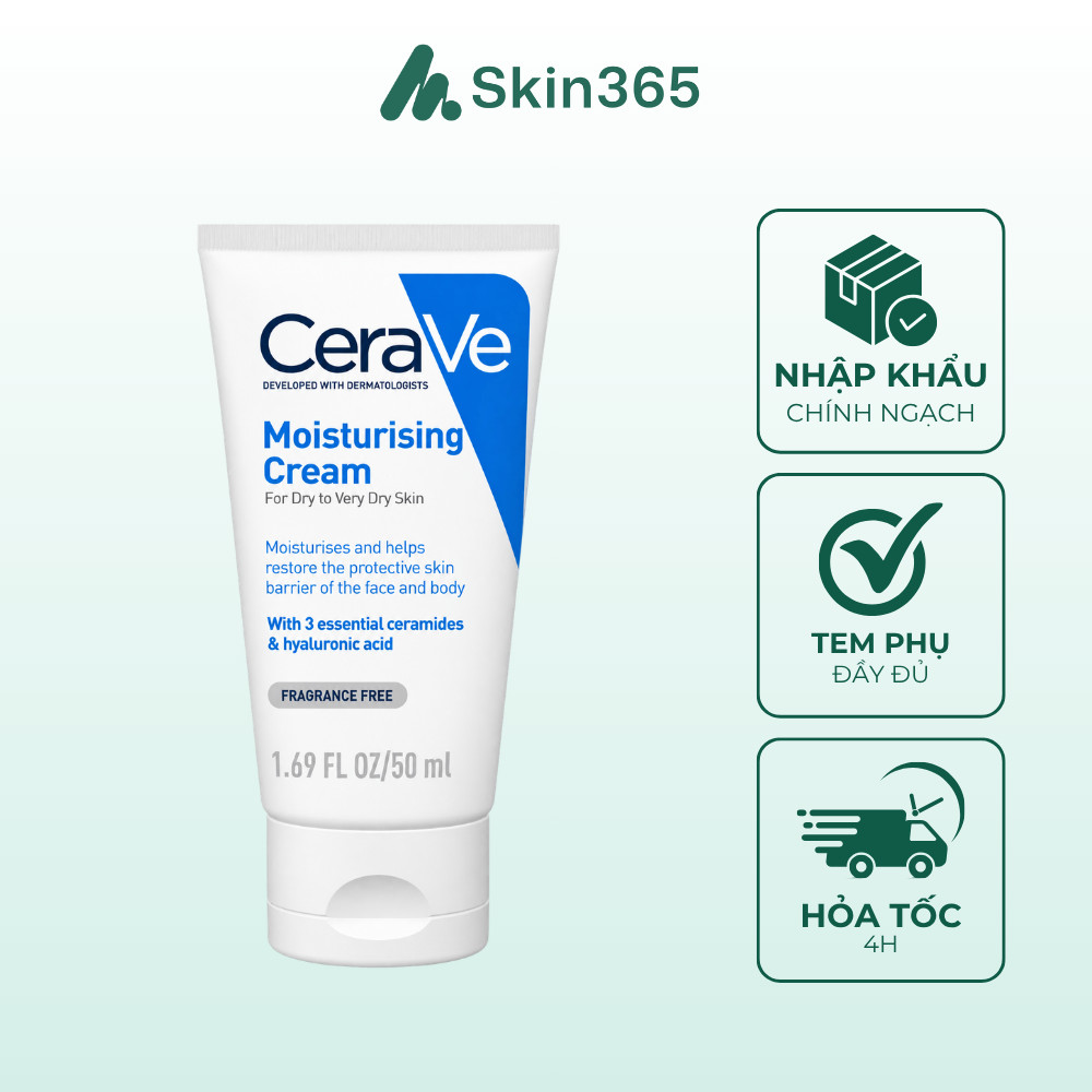 Kem Dưỡng Ẩm CeraVe Moisturising Cream For Dry to Very Dry Skin 50mL