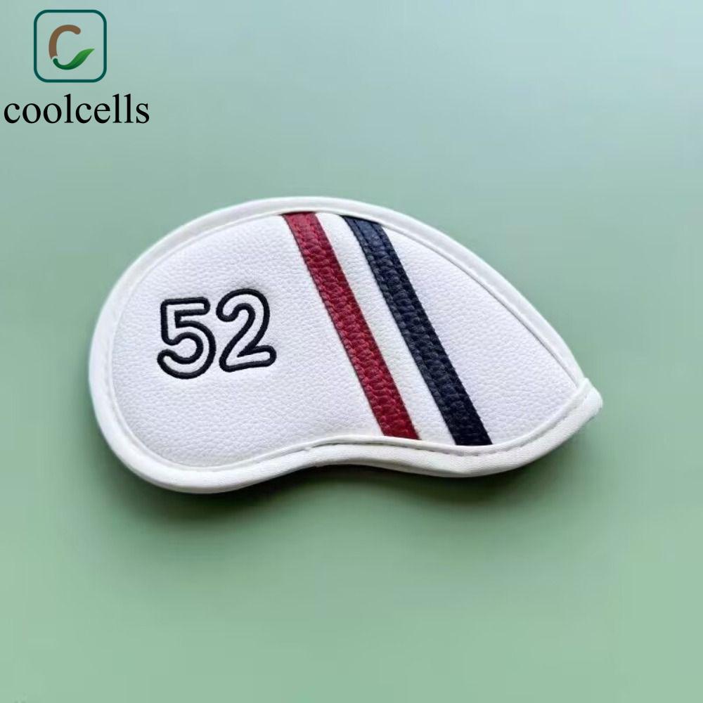 coolcells COOLCELLS Golf Wedge Cover, 56 58 60 Độ Da PU Sand Wedge Headcover, Đen / Trắng Số Lớn Ang