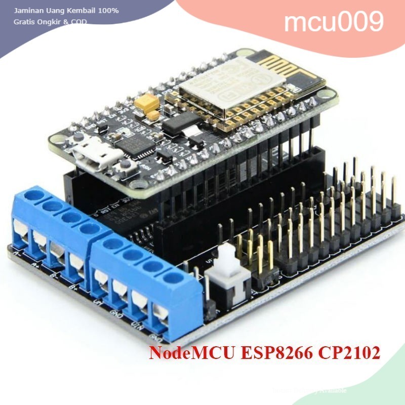 Đế Ra Chân Cho Node MCU ESP8266 CP2102 (Board Motor Driver L293D)