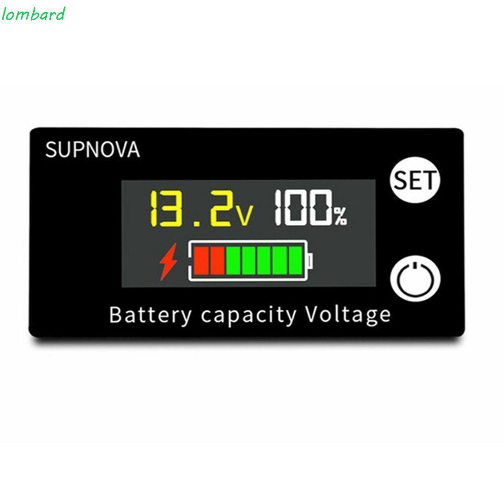 Vôn kế pin LOMBARD DC 8V-100V LCD cho máy kiểm tra pin xe máy ô tô