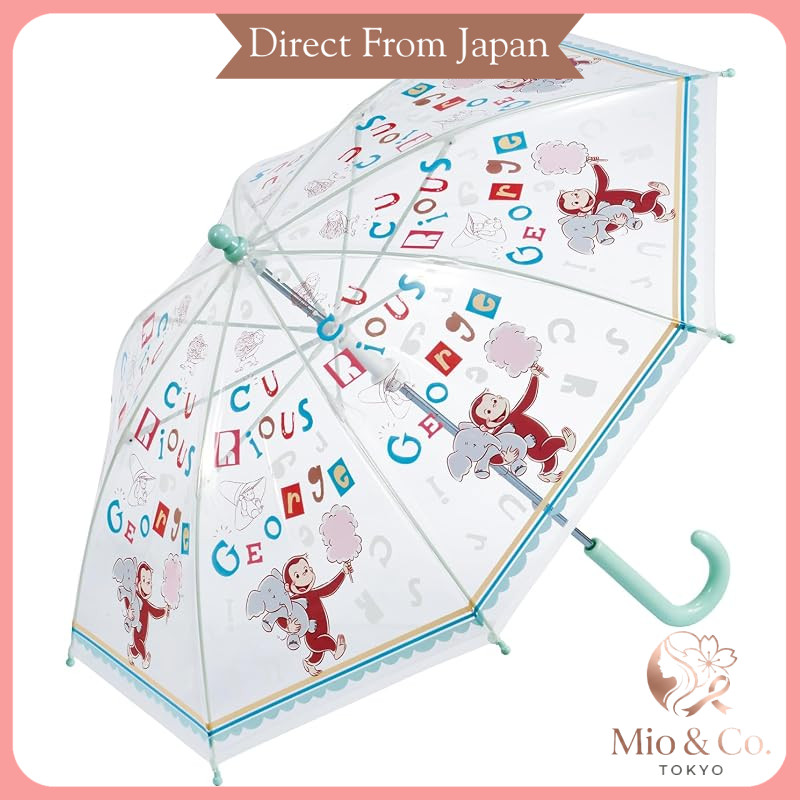 Skater Kids’ Clear Vinyl Umbrella, 40 cm, Manual Open, Finger-Safe Design, 8 Ribs, Name Tag, for Age