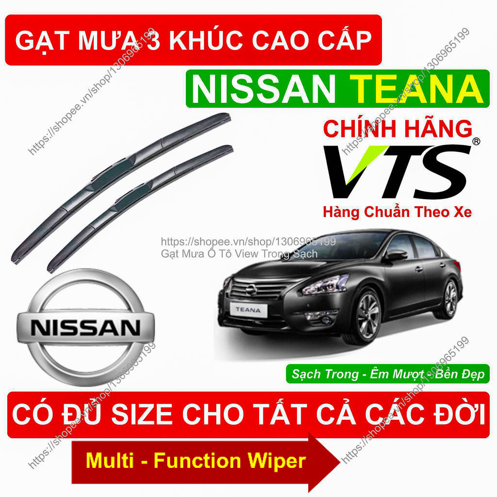 Gạt Mưa 3 Khúc Kính Lái Nissan Teana; Cặp Gạt Mưa  Kính Lái Cho Các Dòng  Nissan Teana