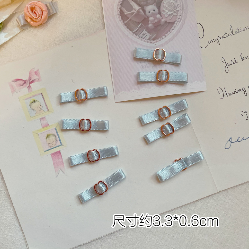 2 Yuan 10 Miếng Nơ Có Khóa Kim Loại Trang Trí Handmade diy Phụ Kiện Tóc Túi Quần Áo Trang Trí AS37
