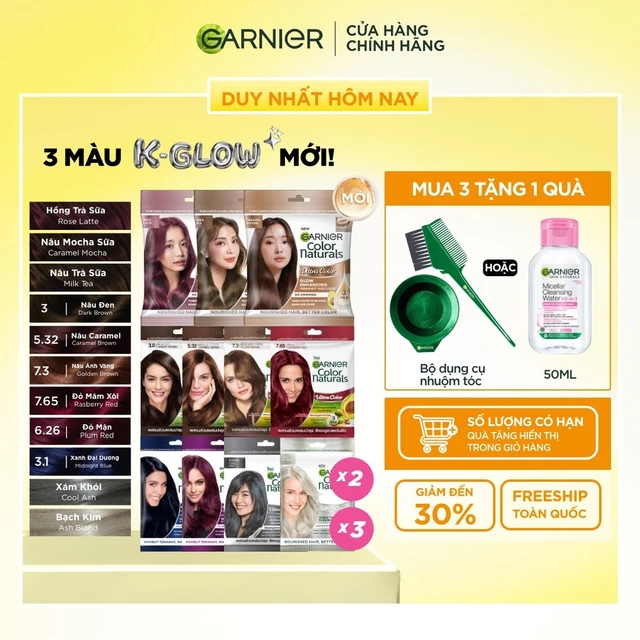 [CÓ MÀU MỚI] Kem Nhuộm Tóc Tại Nhà Màu Thời Trang - Garnier Color Naturals Ultra Colors - 8 Màu Nhuộm Thời Trang