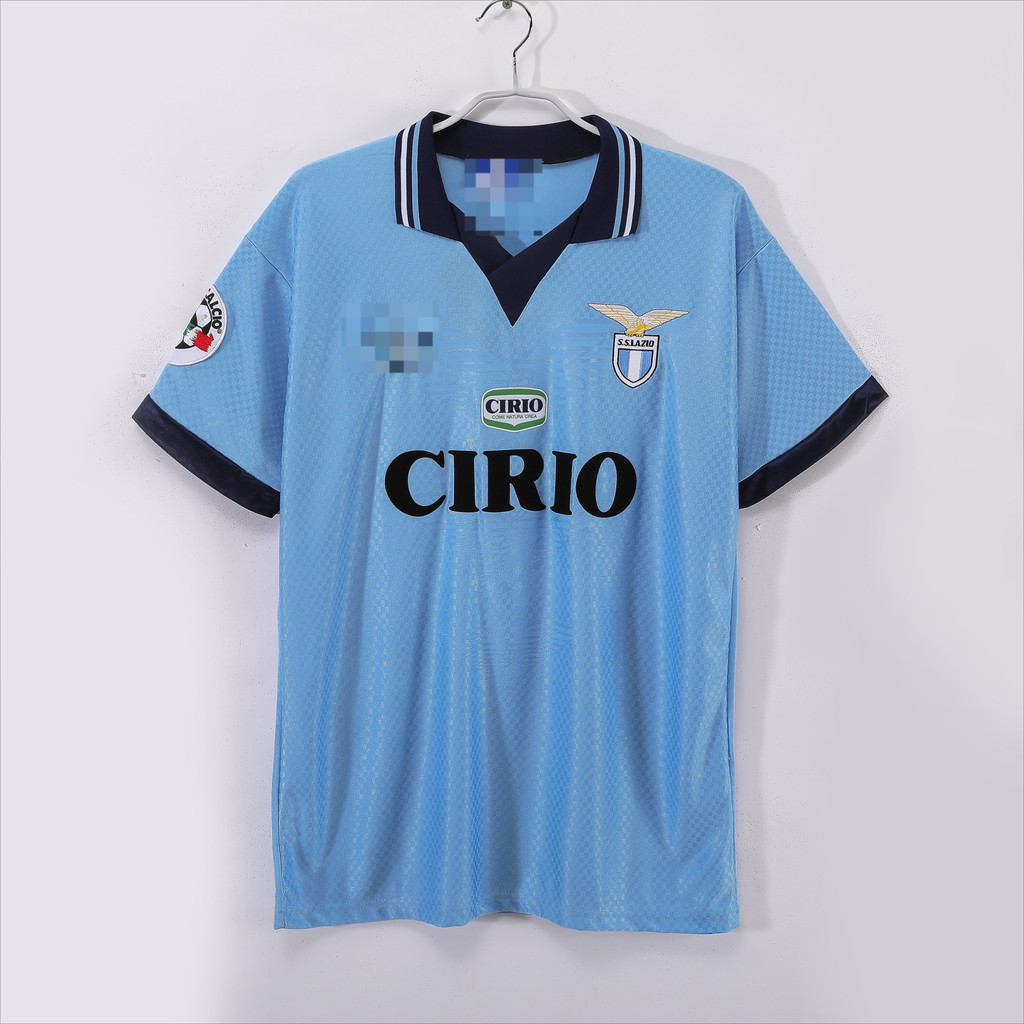 Áo đấu bóng đá sân nhà ngắn tay cổ điển Lazio 1996-97