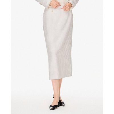 GIGI - Chân váy phom suông midi phối nút_G3302S252352-00