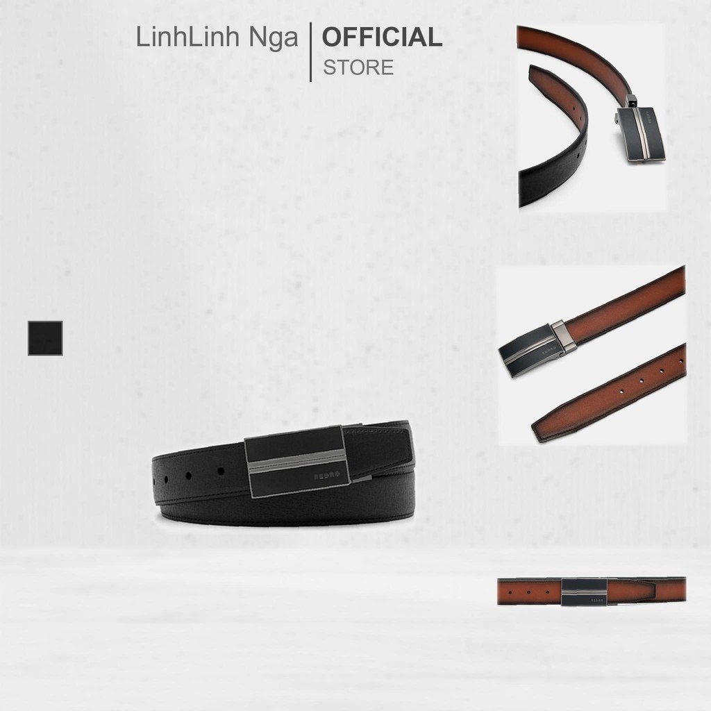 Thắt lưng PEDRO Saffiano Leather Reversible Tang Belt - PM3-15940288 chính hãng đủ bill