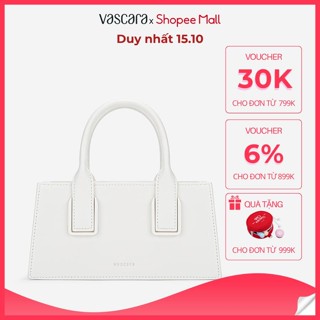 [Voucher 30K | 15.10] Vascara Túi Cầm Tay Nhấn Chân Quai Kim Loại - TOT 0190
