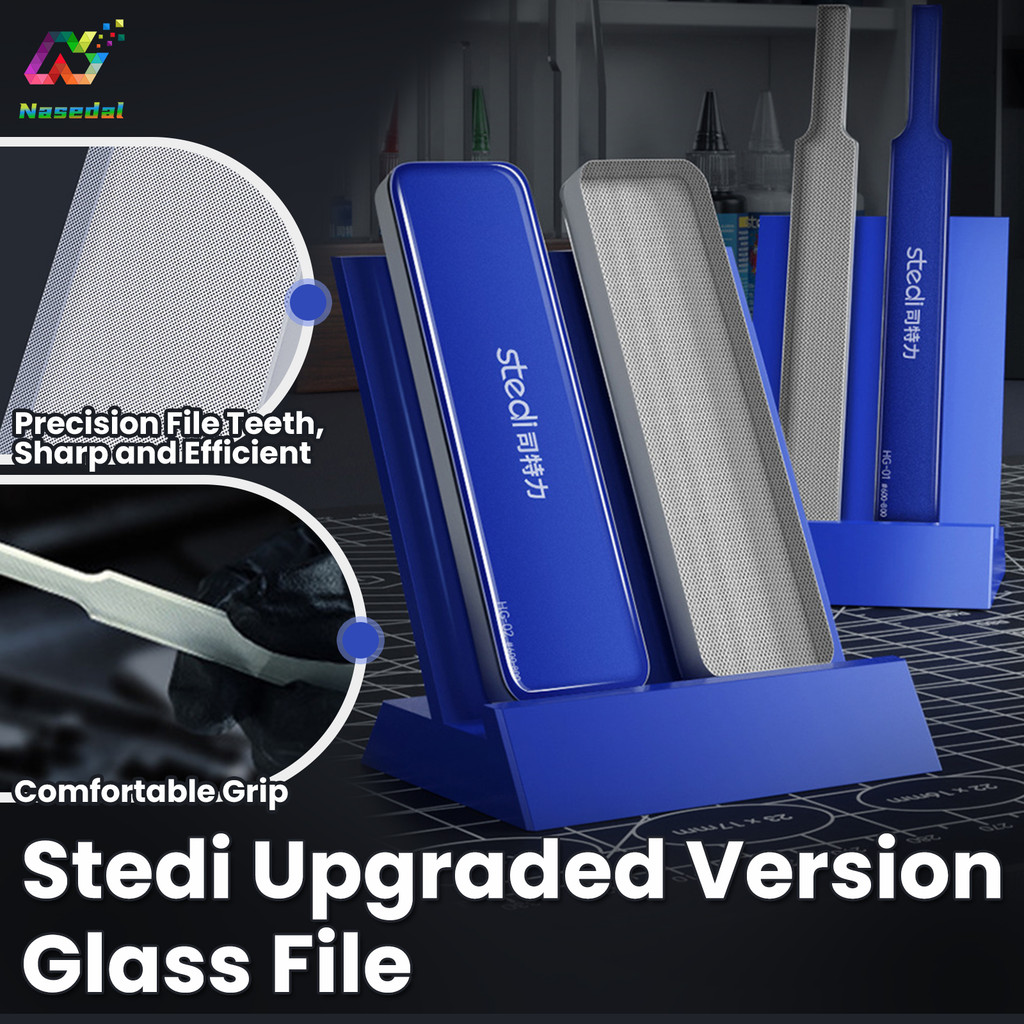 File thủy tinh nâng cấp Stedi HG-01 / 02 Tệp có thể giặt được chính xác Răng Tay cầm thoải mái Bền c