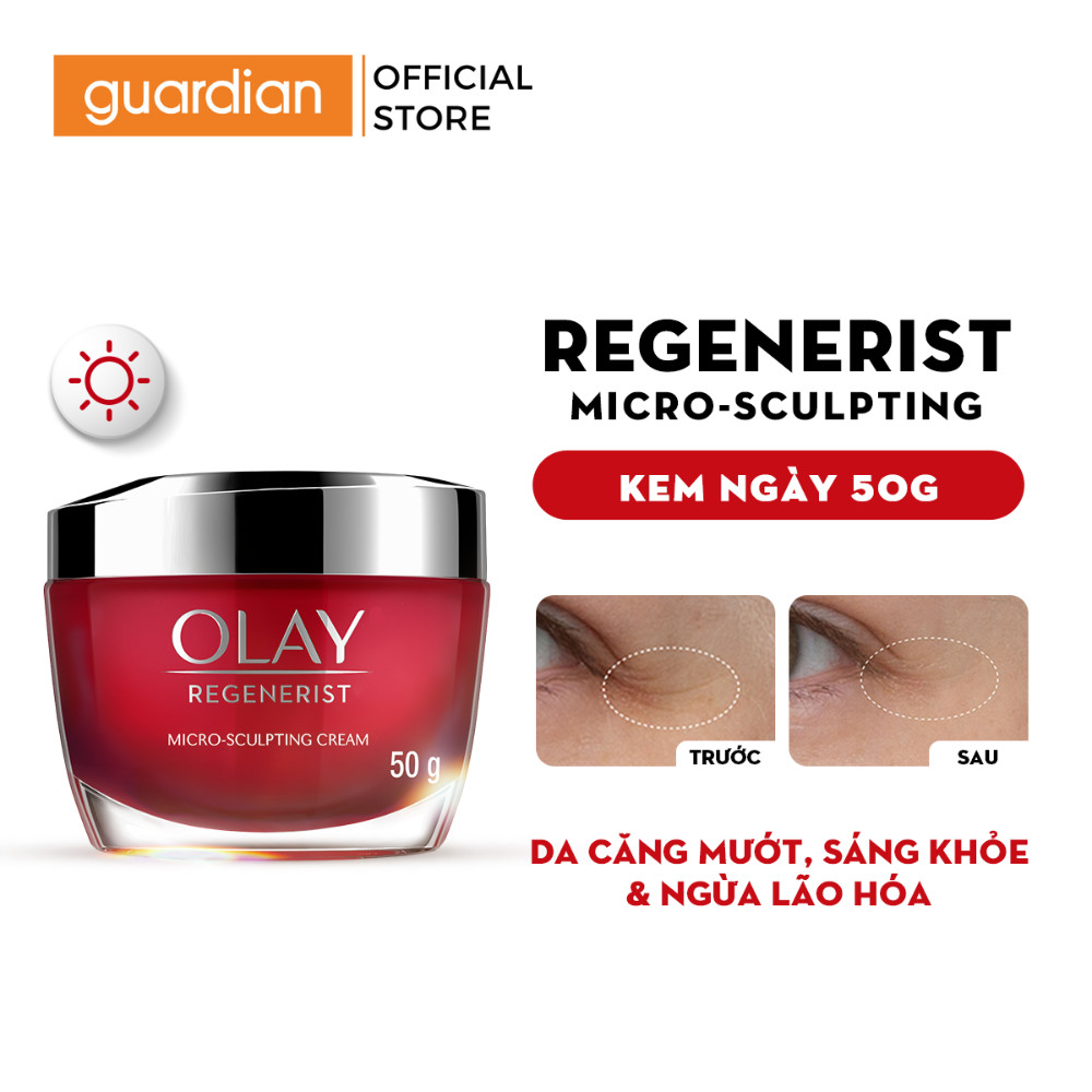 Kem Dưỡng Ẩm OLAY REGENERIST Ban Ngày Căng Mướt, Sáng Khỏe & Hỗ Trợ Phục Hồi Dấu Hiệu Lão Hóa 50G
