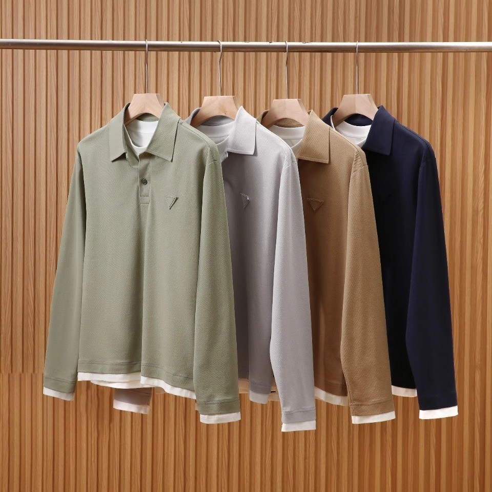 Thiết kế hai mảnh giả, lưới cotton pique, hơi thở