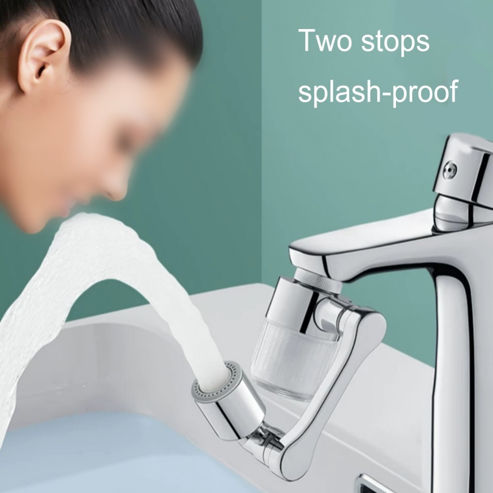 Rotating Faucet with Splashproof Filter Spout for Kitchen and Bathroom