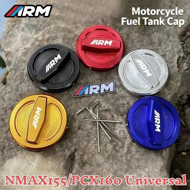 Nắp Bình Xăng Xe Máy Nmax155 Pcx160 Cnc Nhôm Chất Lượng Cao Dễ Lắp Đặt Chắc Chắn Phụ Kiện Xe Máy