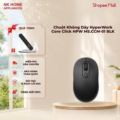 Chuột Không Dây HyperWork Core Click HPW MS.CCM-01 BLK Đen, Dùng Cho Văn Phòng -  Bảo Hành 12 Tháng