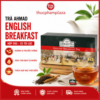 Trà AHMAD English Breakfast 50g – 25 túi trà lài thơm ngon, tiện lợi cho cuộc sống hàng ngày.