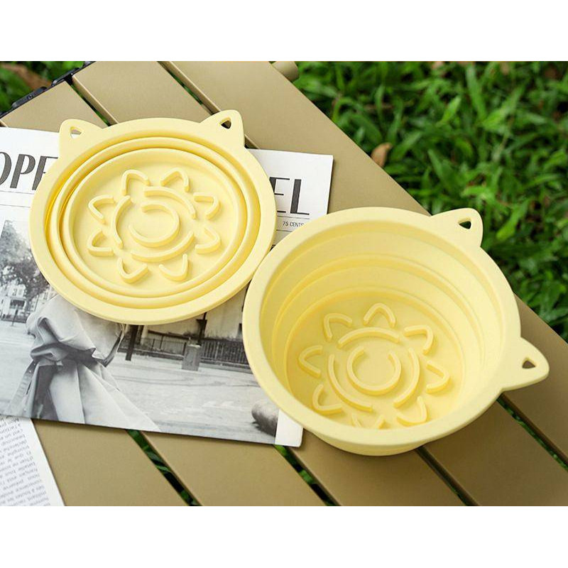 Outing Folding Bowl Drinking Bowl Portable Dog Bowl Outdoor Drinking Water Pet Pet Drinking Basin H9