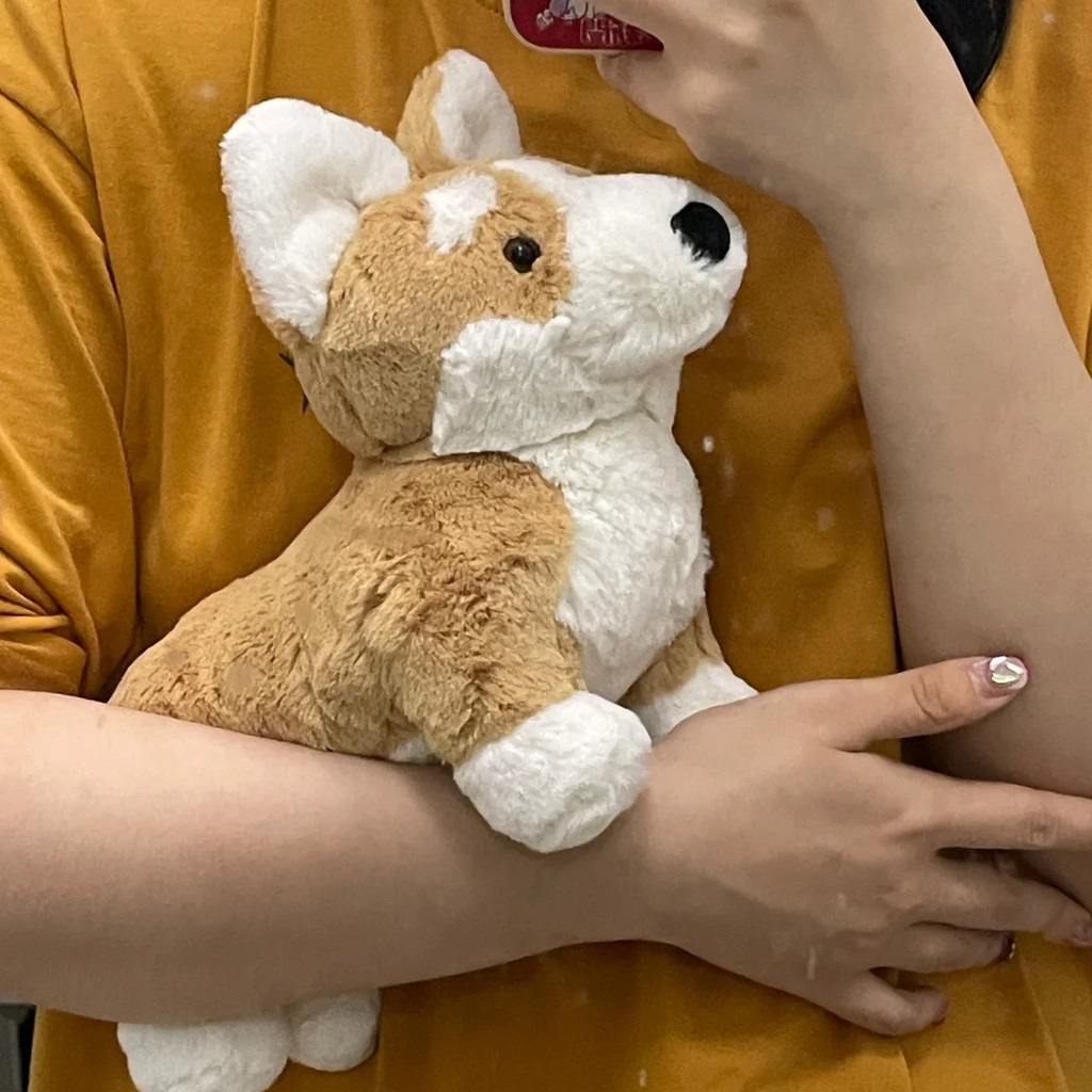 KHPB Betty Corgi Dog Pillow Plush Toy Dog Doll Girl's Birthday Gift