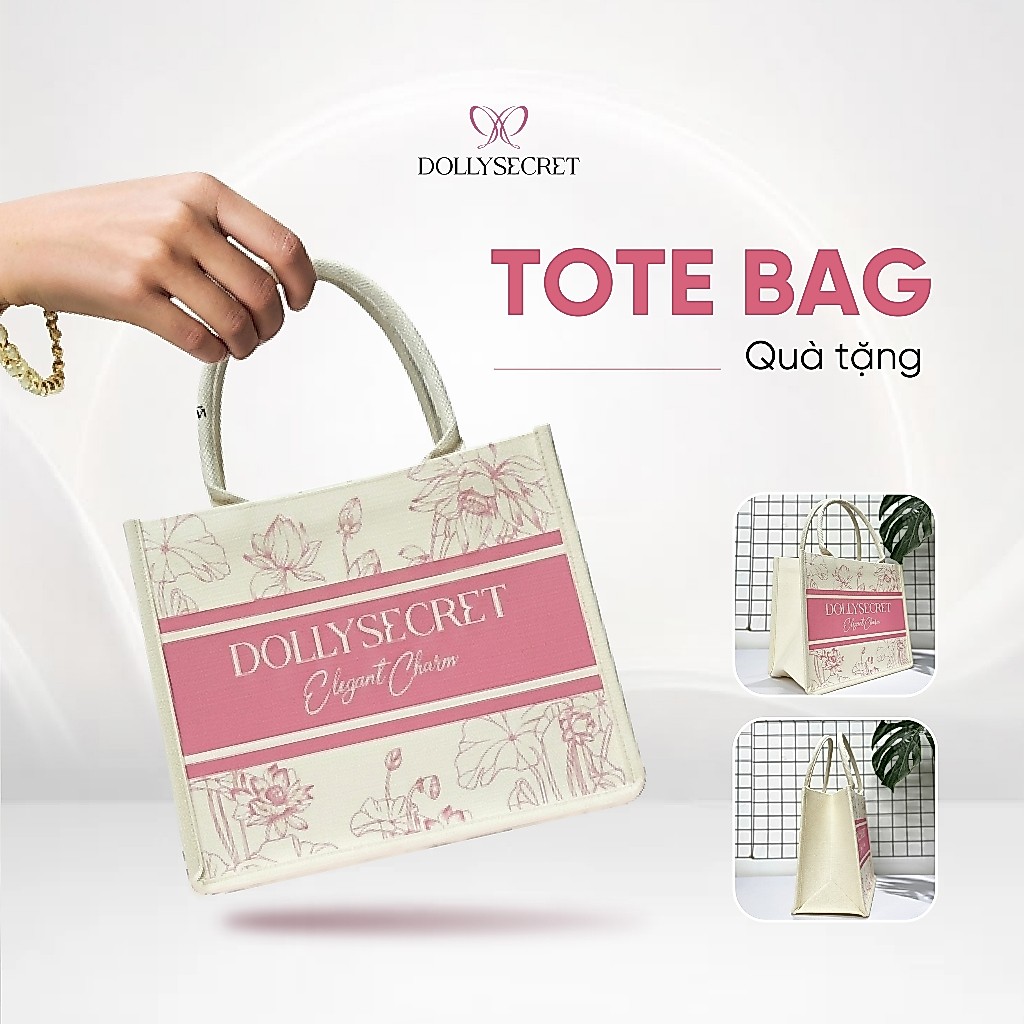 [QUÀ TẶNG] Túi Cói Nữ DOLLY SECRET Đi Du Lịch Đi Chơi Thời Trang Tote Bag