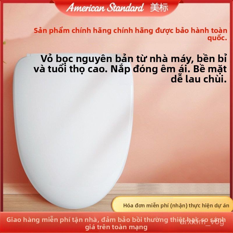 Nắp bồn cầu C830 nhựa PP đóng êm, độ bền cao dễ dàng lắp đặt thay thế bền đẹp