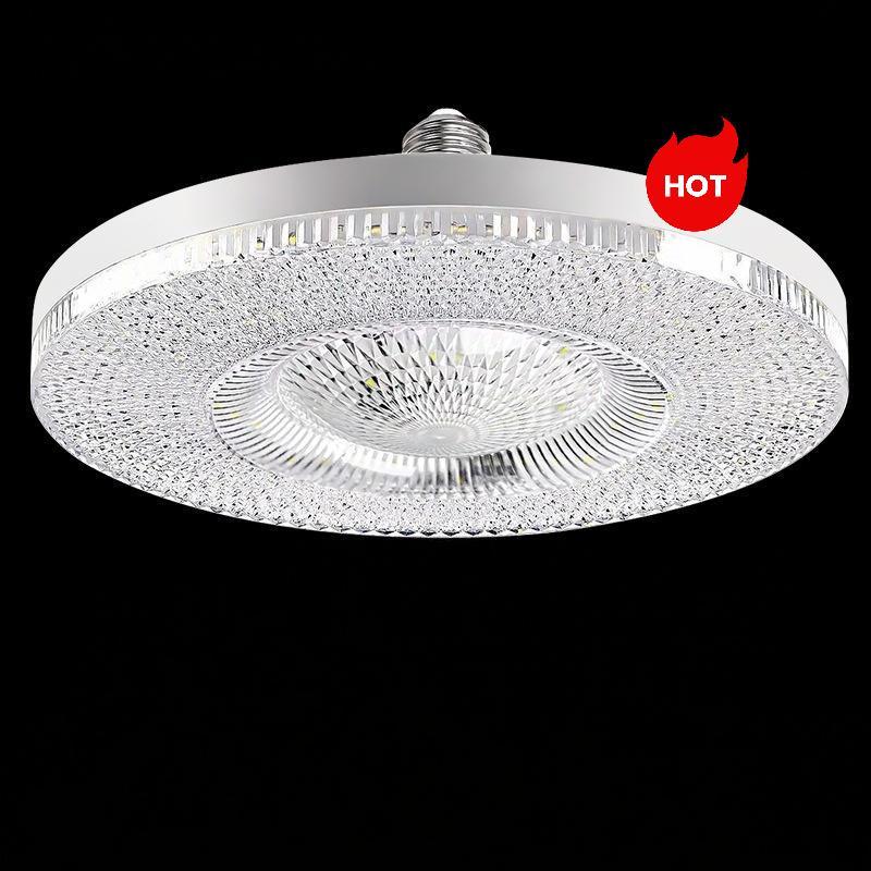 1 Đèn trần LED pha lê UFO, Bóng đèn chùm bảo vệ mắt siêu sáng E27
