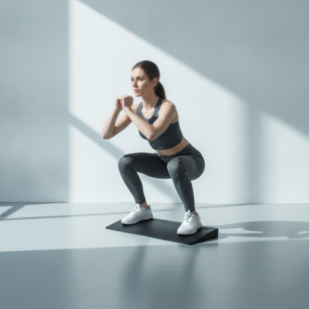 Slant Board Nhẹ Squat Wedge Bê Cáng Nhỏ Gọn Incline Wedge Cáng Dài Cho Vận Động Viên, Phòng Tập Gym 