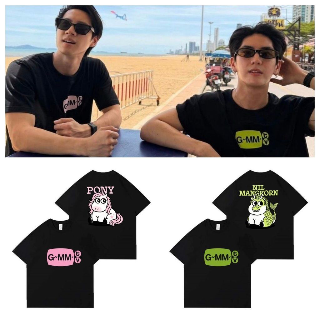 Jimmysea GMM Cotton T Tay Ngắn Áo Nam Nữ Cặp Đôi Áo Sơ Mi Ngắn
