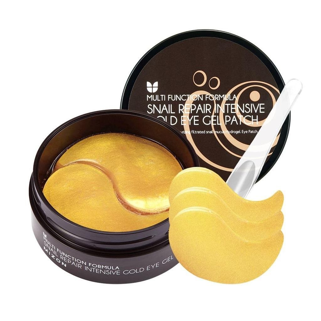 MIZONUnderEyePatchesforPuffyEyes & DarkCircles, 24KGold & SnailMucin, 60 Cái – Chống nhănCollagen & 