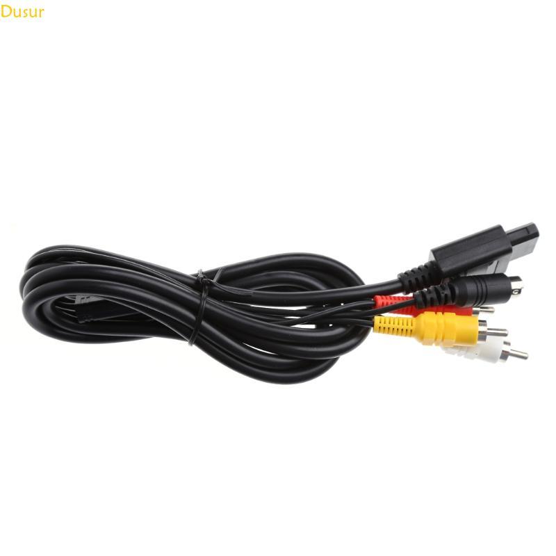 Dusur 1 8m AV Video TV Stereo Dây Cáp RCA Cho N64 Trò Chơi Cho NGC SNES Cho SFC Máy Chơi Game Máy Ch
