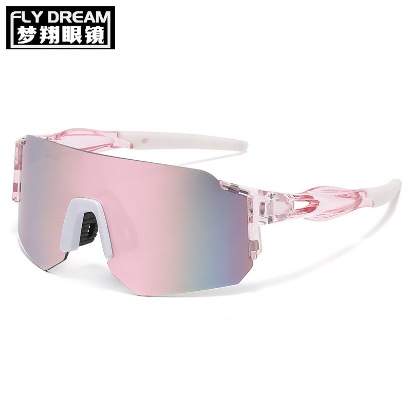Colorful one-piece sunglasses, anti-glare cycling glasses, new product, UV protection, windproof, sh