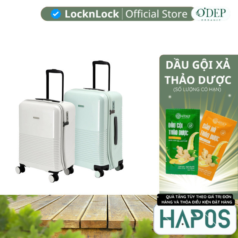 Vali du lịch LocknLock Unbalance Travel Zone khóa TSA, nhựa ABS PC bánh xe đôi xoay 360 độ LTZ901 LT