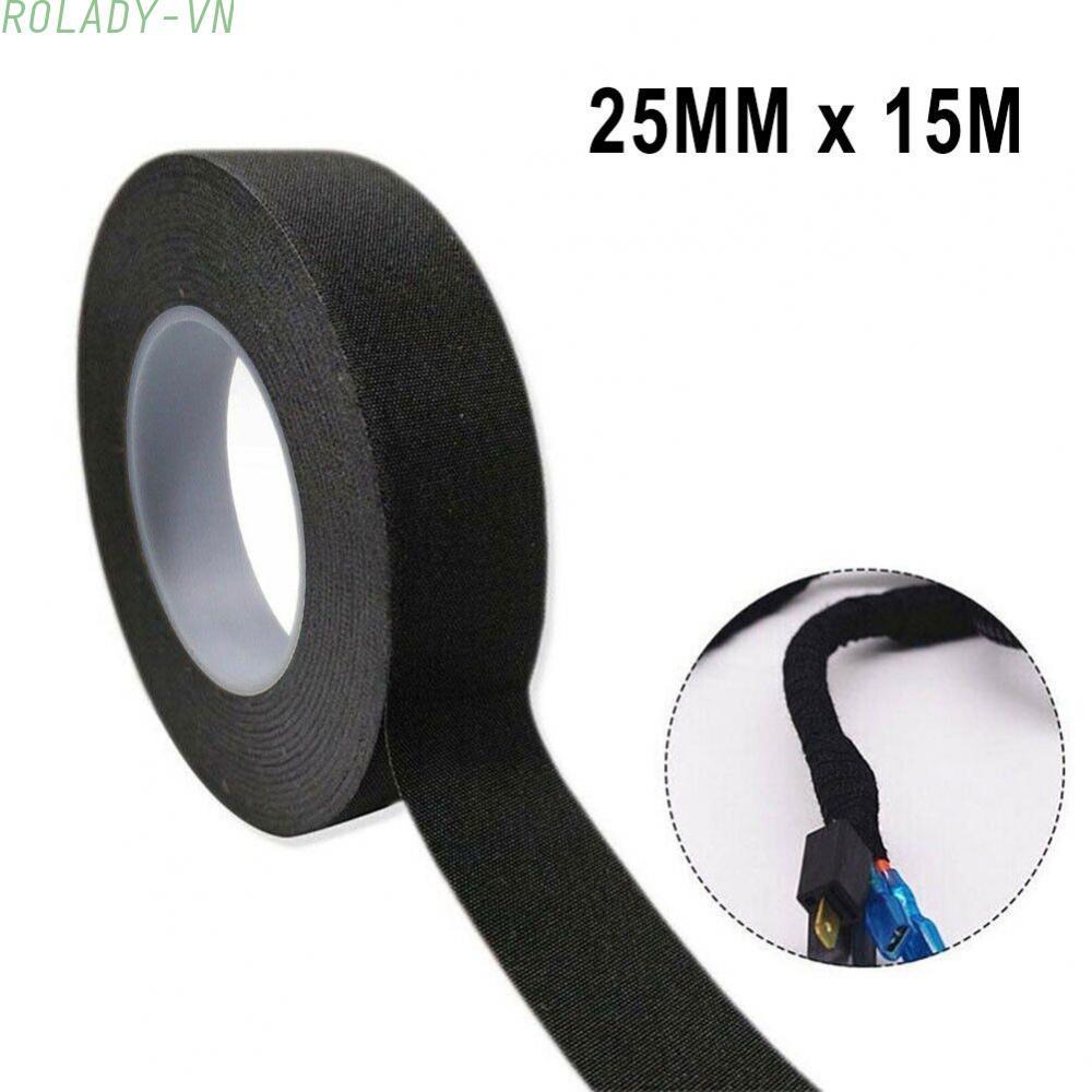 #ROYALLADY#Non Woven PET Fabric Tape 25mm x 15m Heat Resistant for Car Electrical Work