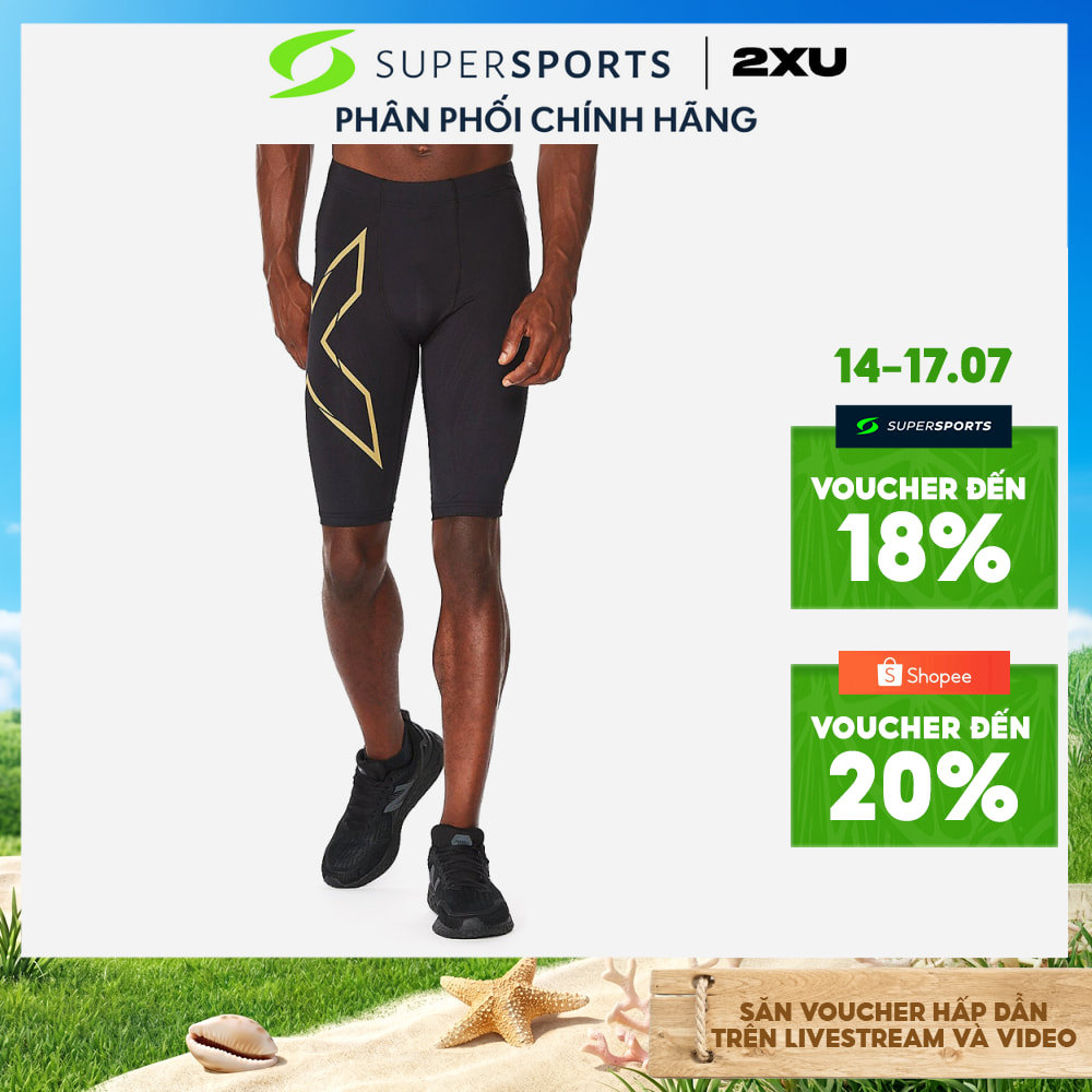 Quần Ngắn Bó Cơ Nam 2XU Light Speed Compression - Đen - MA5331b-BLK/GRF