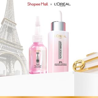 Bộ Dưỡng chất làm sạch Exfoliant Peel 25ml & Serum Glycolic Melasyl 8% L'Oreal Paris 30ml