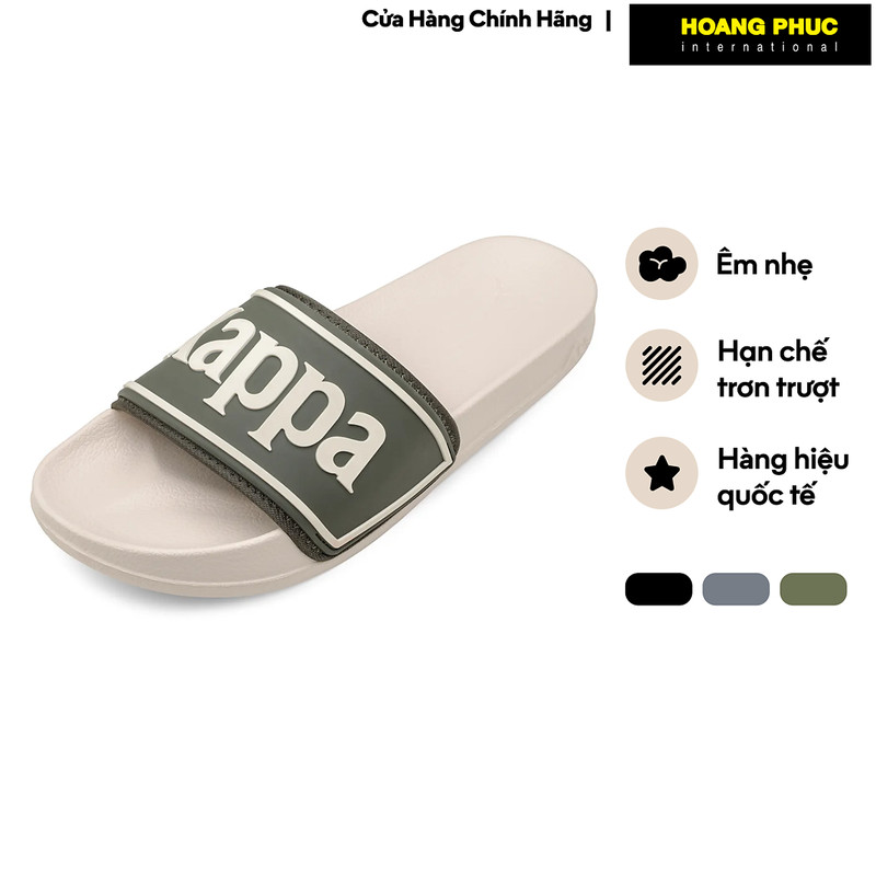 Dép Quai Ngang Nam Nữ KAPPA Quai TPR Phối Vải Đế EVA Nhẹ Êm Chống Trượt Nhiều Màu 322P8RW
