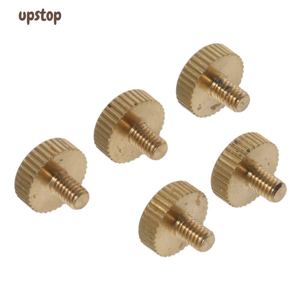 UPSTOTO 5 Đầu phẳng, Vít ngón tay cái có khía bằng đồng M4x 6-14mm, Vít nâng tay PC