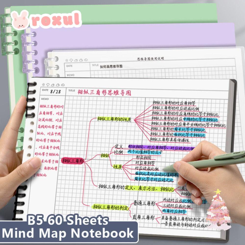 ROXUL Notepad rời, Nhật ký có thể tháo rời Sổ tay tâm trí, Ghi chú lấy lá rời B5 B5 Notepad Học sinh