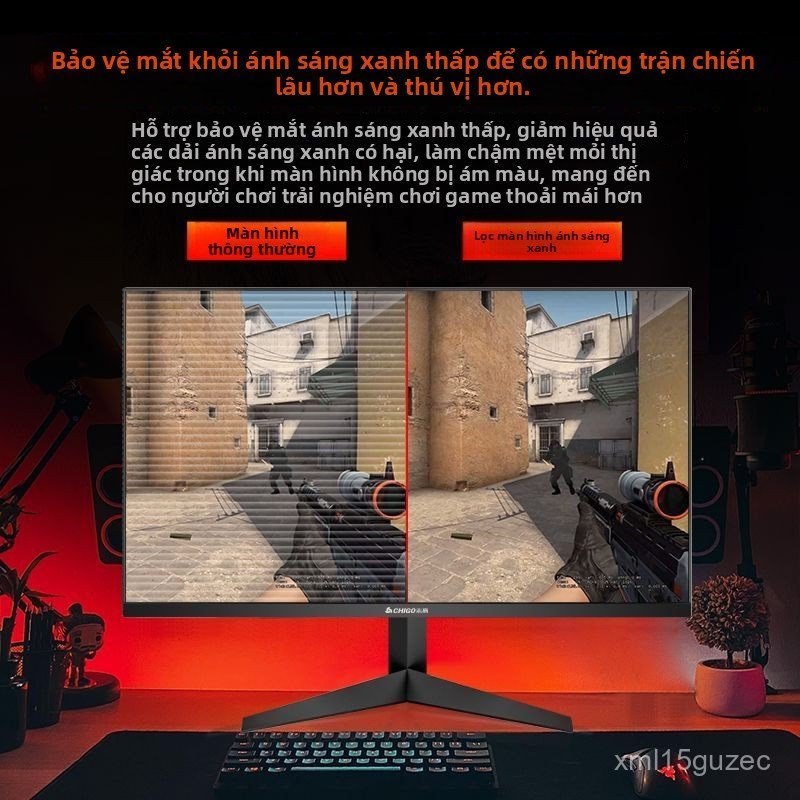 Màn hình máy tính 24 inch 144Hz ép xung 180Hz 2K chuyên văn phòng và gaming cấu hình mạnh mẽ bền đẹp