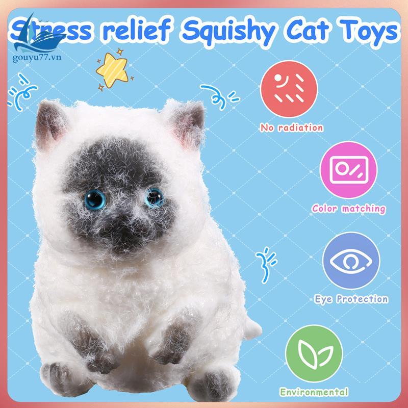 [gouyu77.vn] Đồ chơi mèo Squishy nhỏ Giảm căng thẳng Đồ chơi Squishy Mèo ngộ nghĩnh Đồ chơi Squishy 