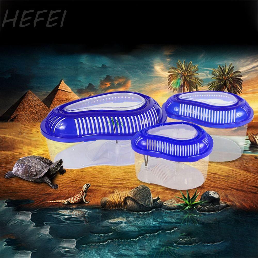 HEFEI Bể rùa HEFEI Di động Thiết thực Nhựa bền bỉ Môi trường sống rùa gia đình